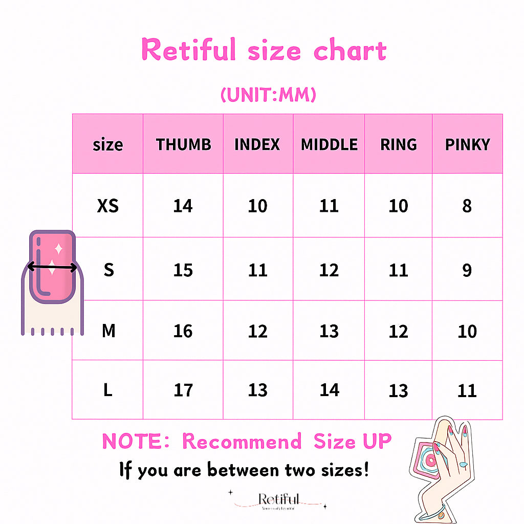 HK0131 Medium Long Press-On Nails