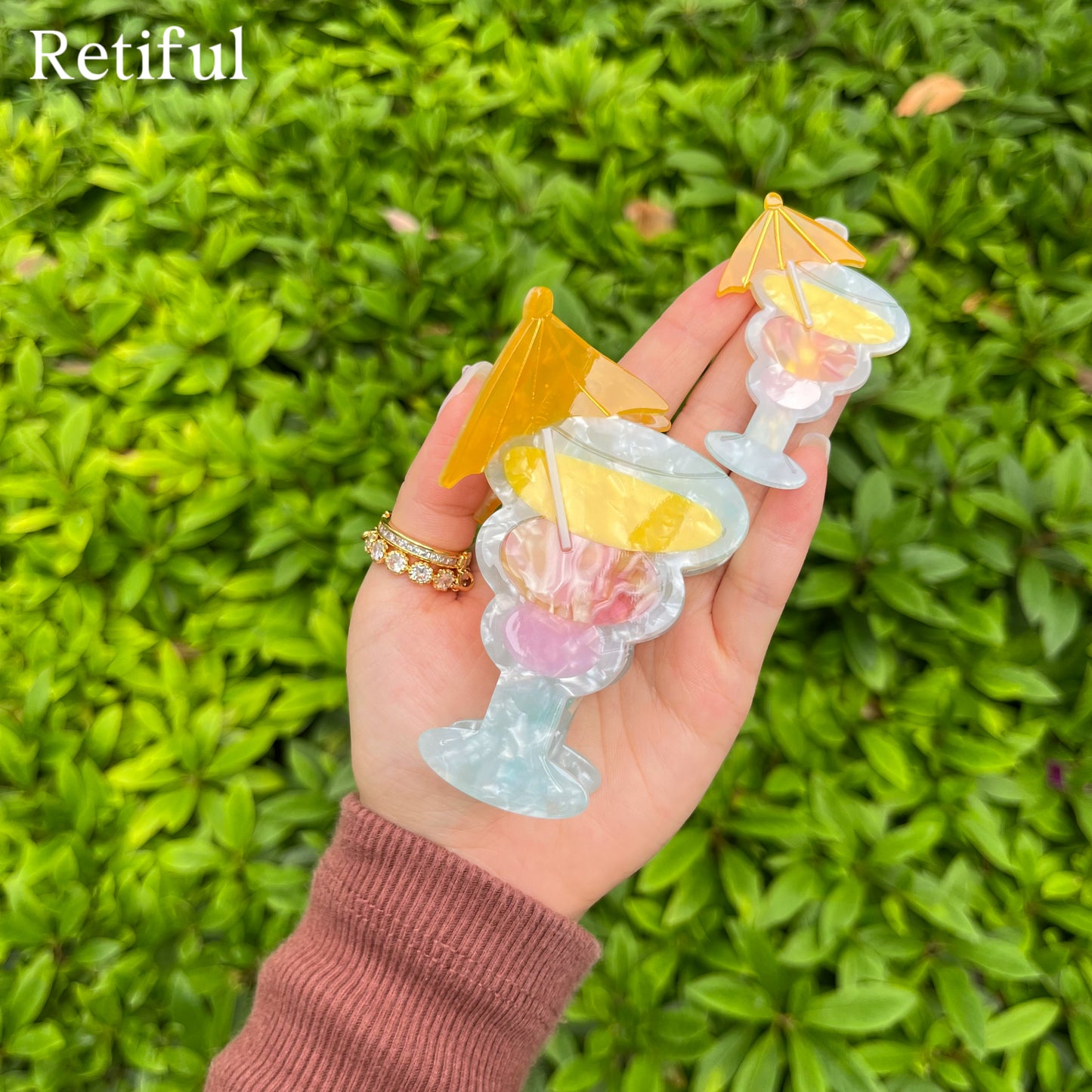 Pinza para el pelo de cóctel Margarita (Tequila Sunrise)