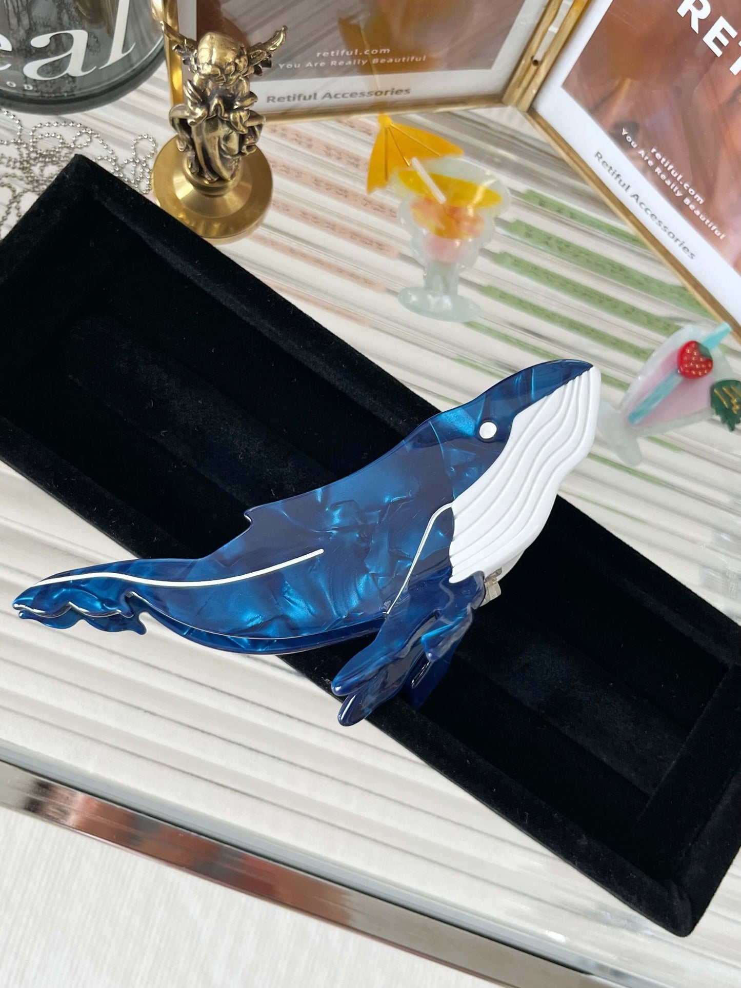 Blue Whale Hair Claw