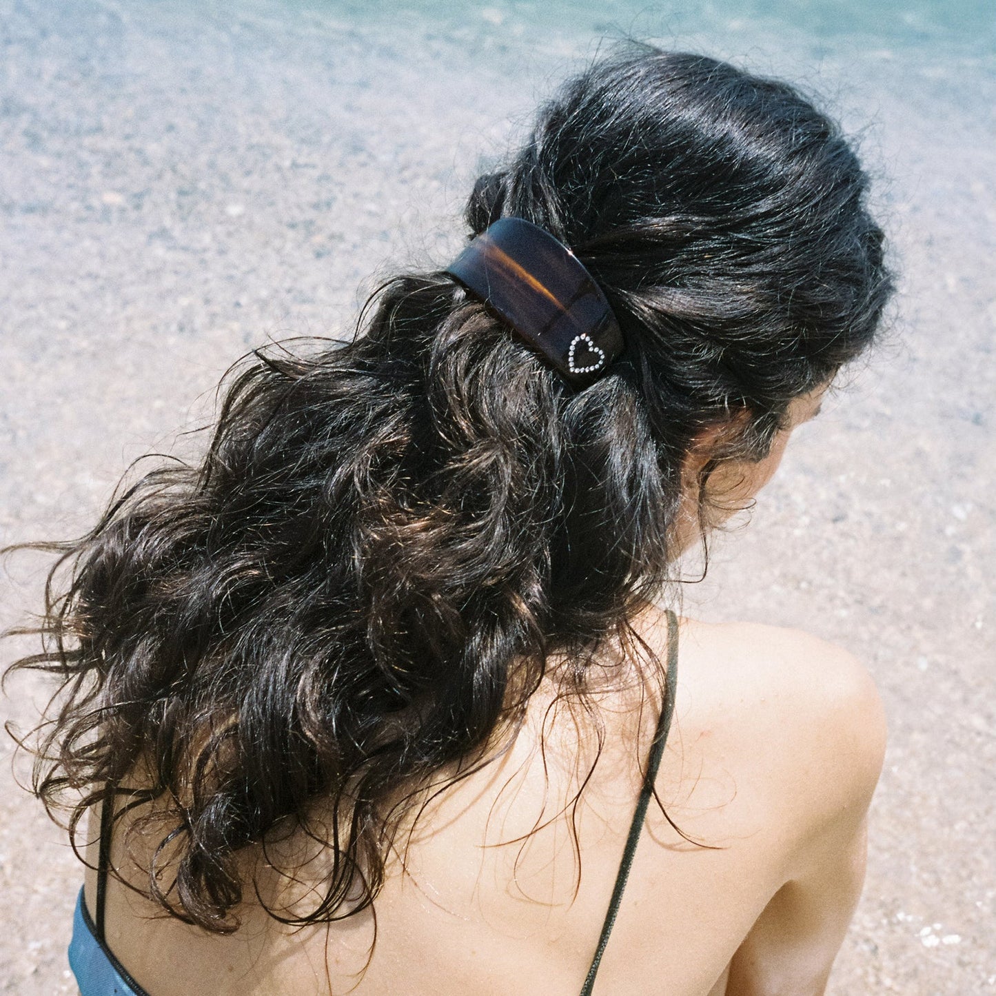 Tortoise Heart Ponytail Barrette