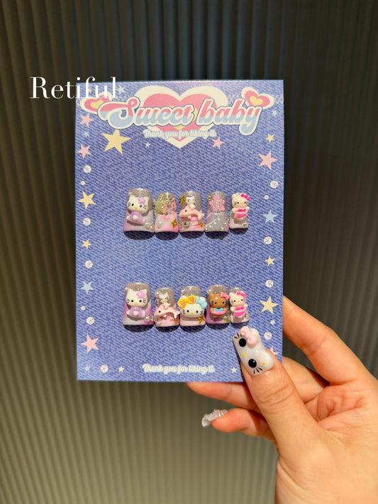 HK0170 Duck Nail Press-On Nails