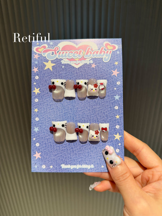 HK0173 Duck Nail Press-On Nails
