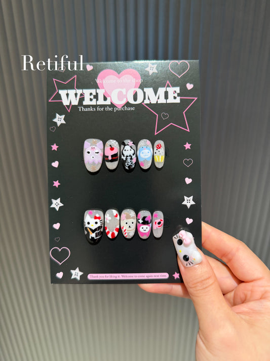 HK0177 Halloween Press-On Nails