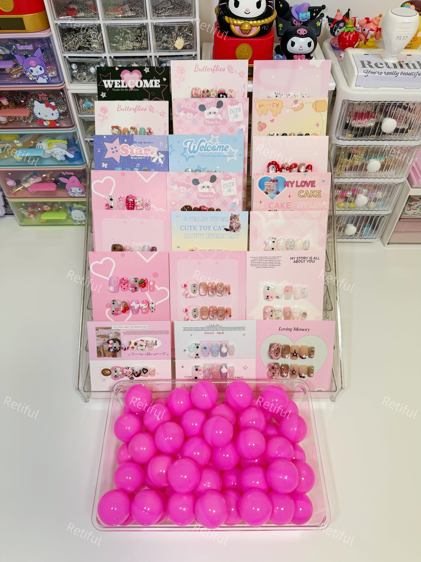 100% High Quality Handmade Press-on Nails Mystery Scoop Ball