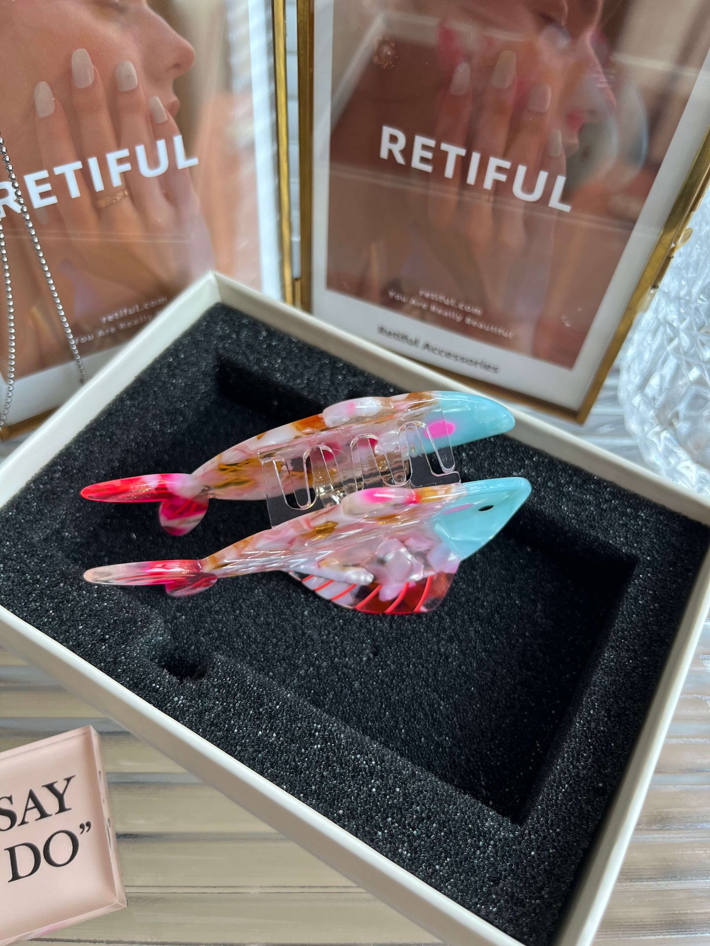 Tropical Fish Hair Claw in Pink