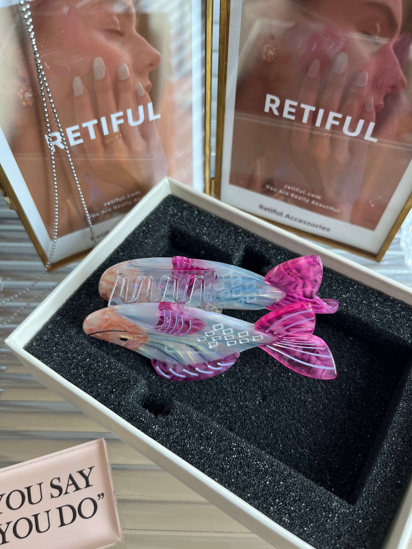 Tropical Fish Hair Claw in Purple