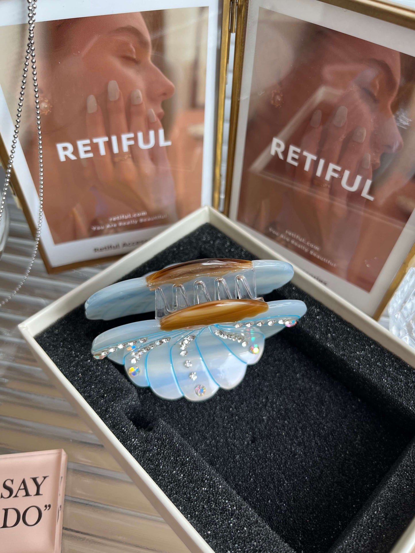 Diamond Seashell Hair Claw