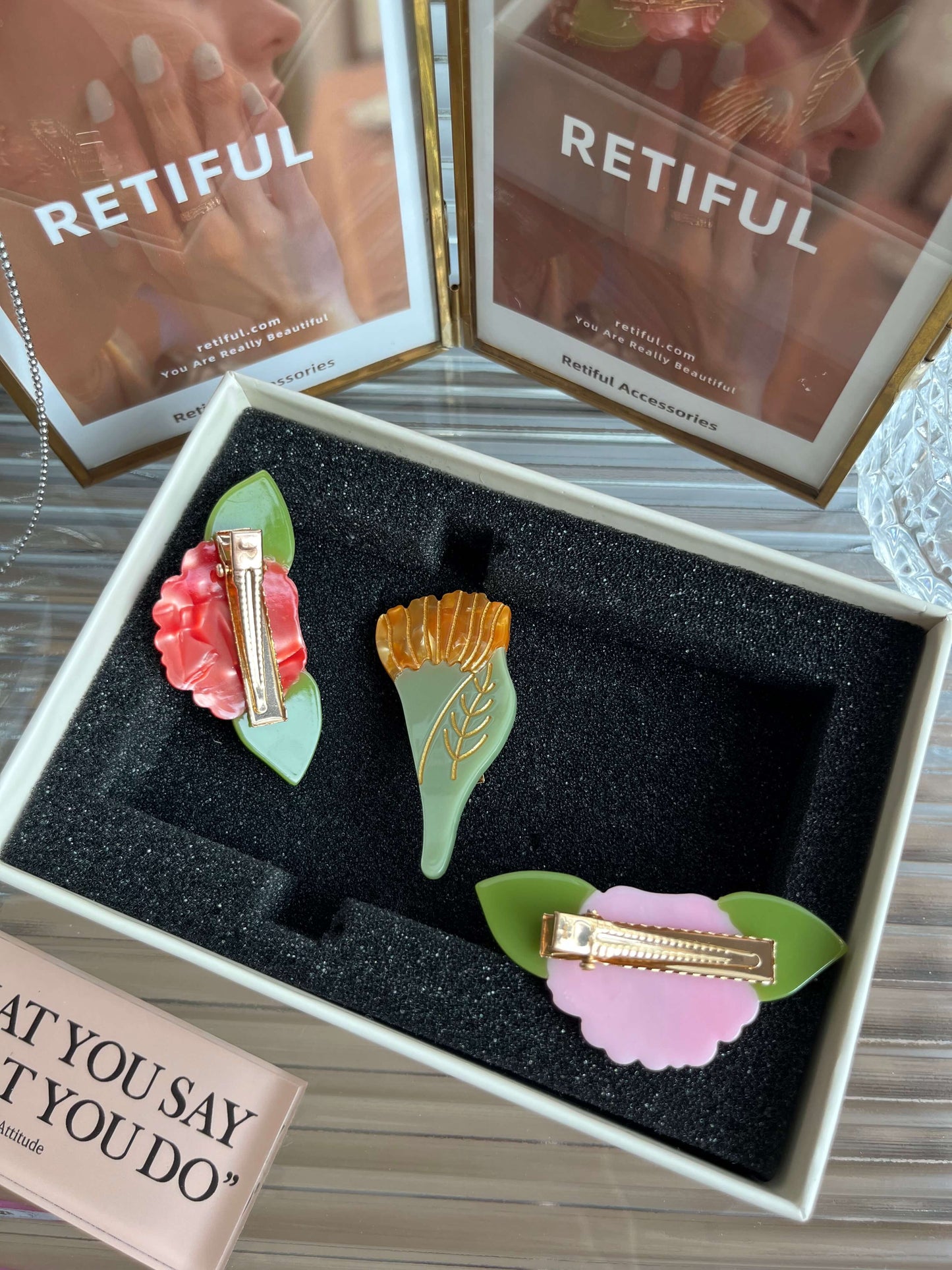 Peony Hair Clip in Pink