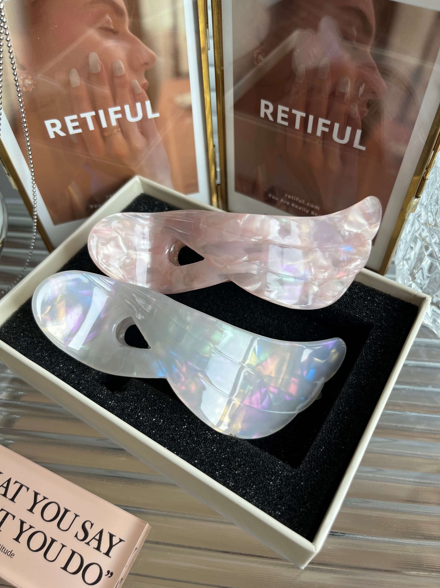 Pink Angel's Wing Flat Clip