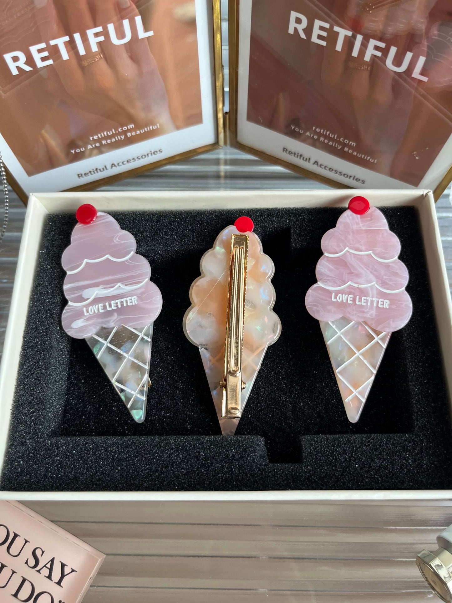 Ice Cream Hair Clip in Vanilla