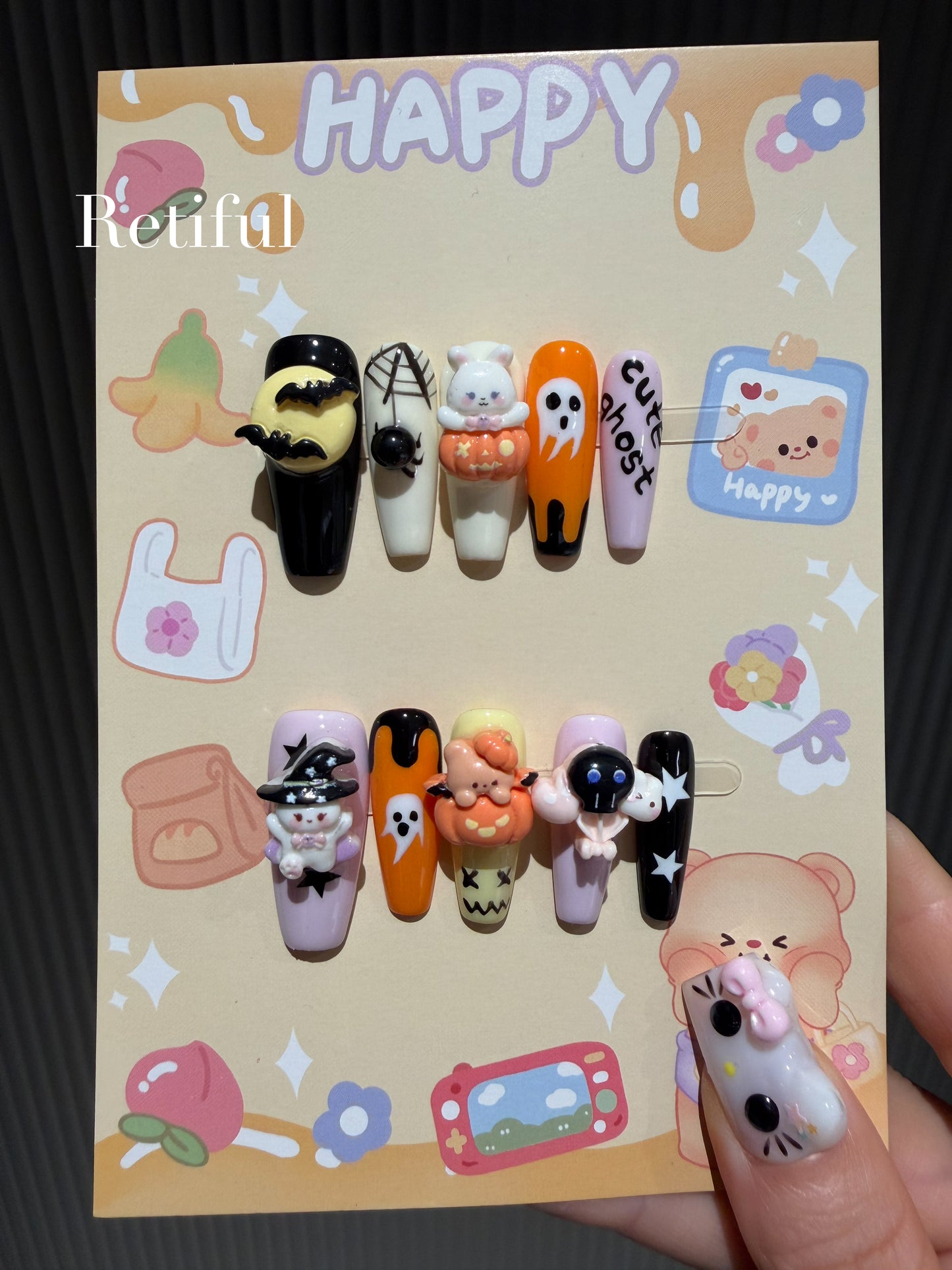 L0069 Halloween Press-On Nails
