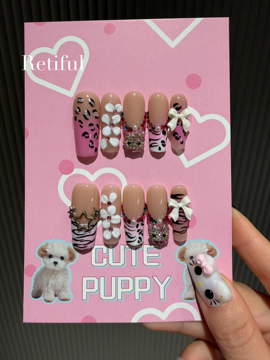 L0072 Flower Press-On Nails