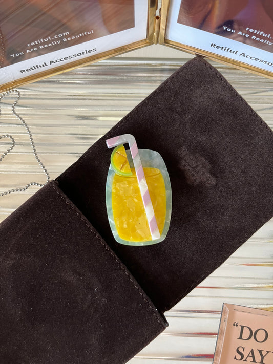 Margarita Cocktail Hair Clip (Pina Colada)