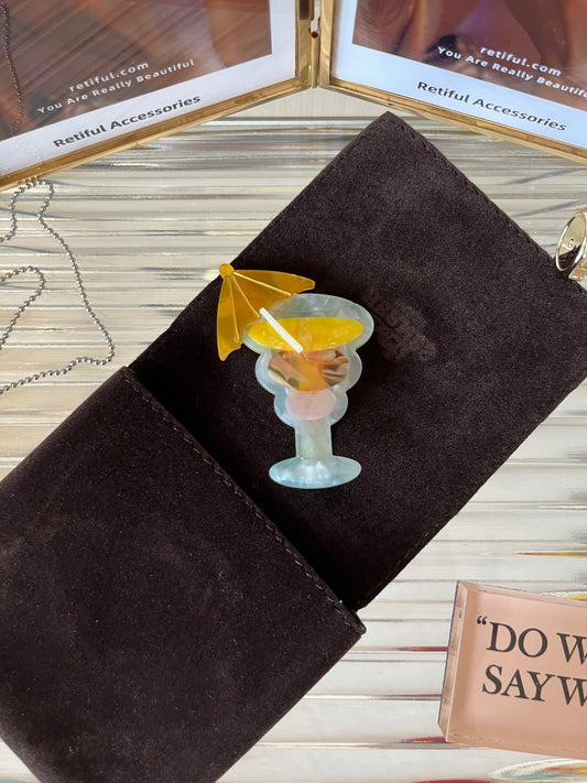 Margarita Cocktail Hair Clip (Tequila Sunrise)