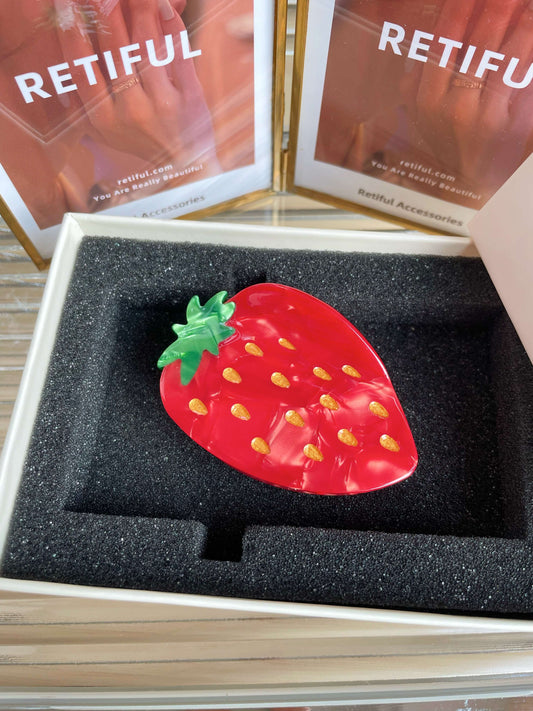 Big Strawberry Hair Claw Clip