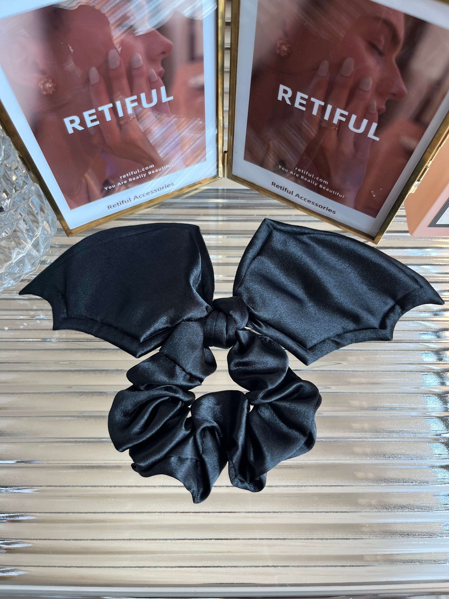 Black Bat Scrunchie