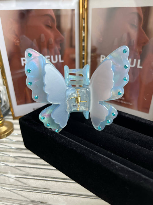 Butterfly Fairy Hair Claw Clip (Blue)