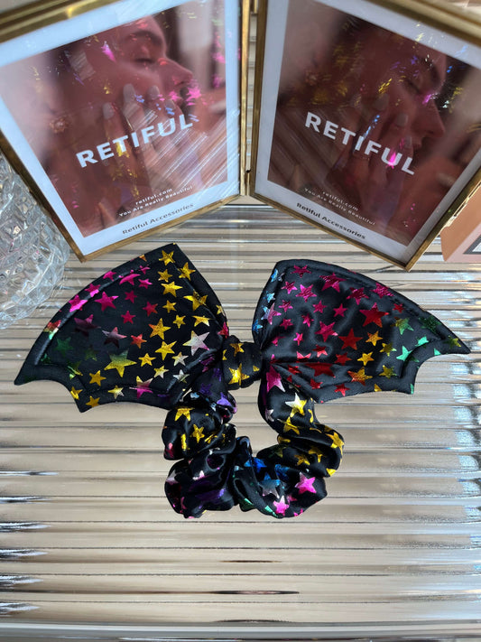 Colorful Stars Bat Scrunchie