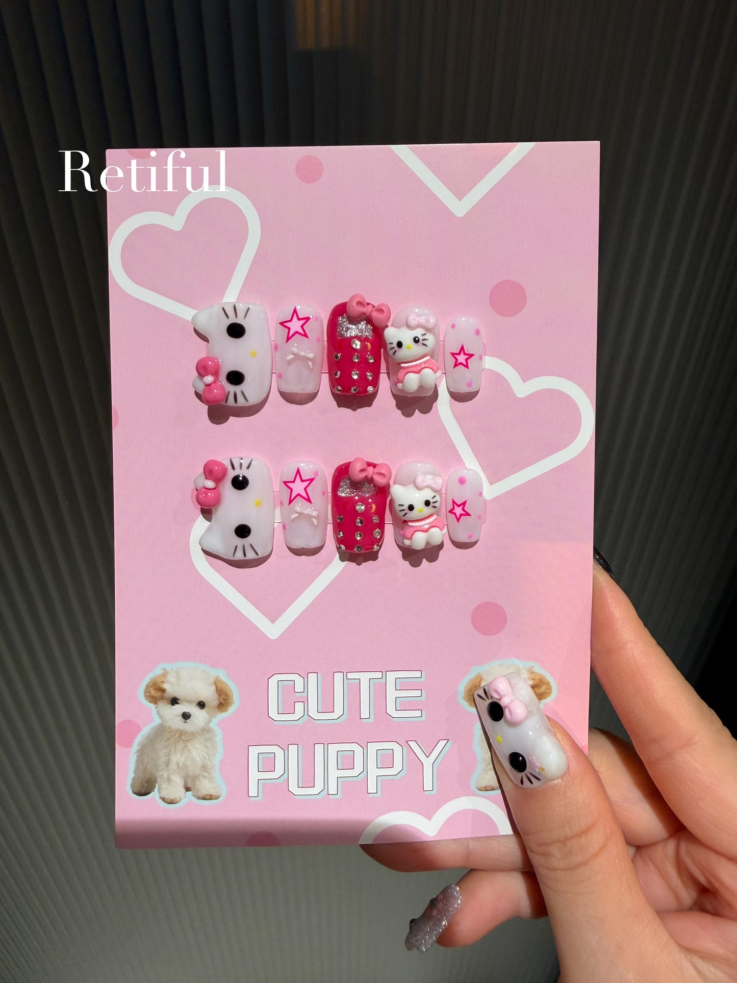 HK0037 Call Me Kitty Press-On Nails