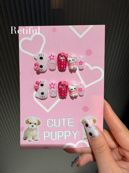 HK0037 Call Me Kitty Press-On Nails