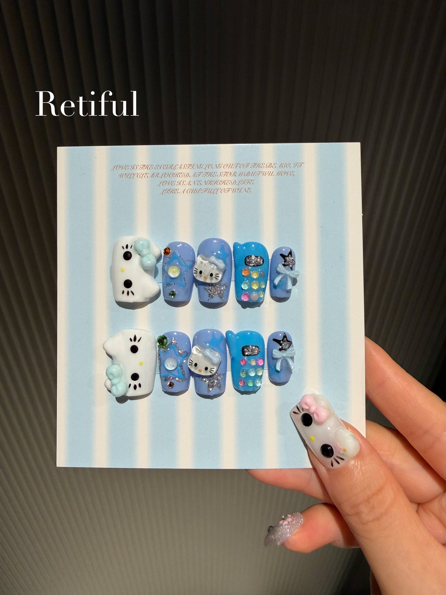 HK0038 Call Me Kitty Press-On Nails