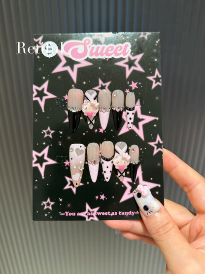 HK0131 Medium Long Press-On Nails