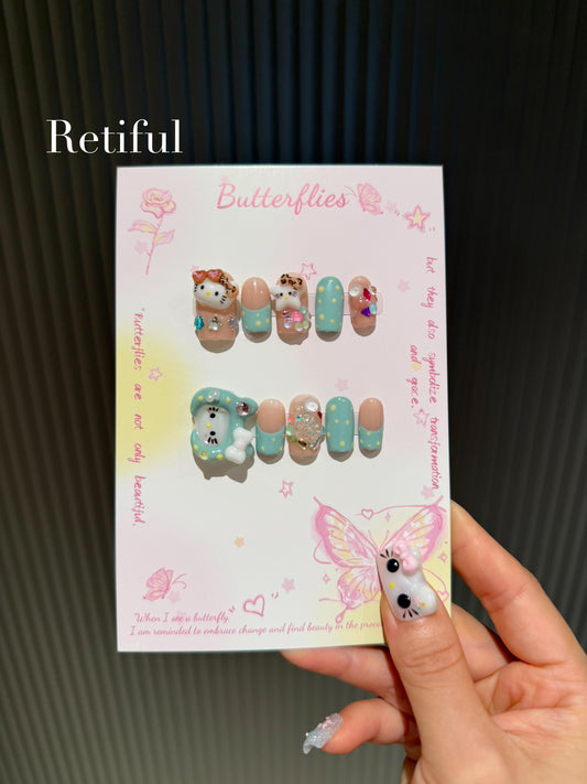 HK0193 Hatty Kitty Collection Press-On Nails