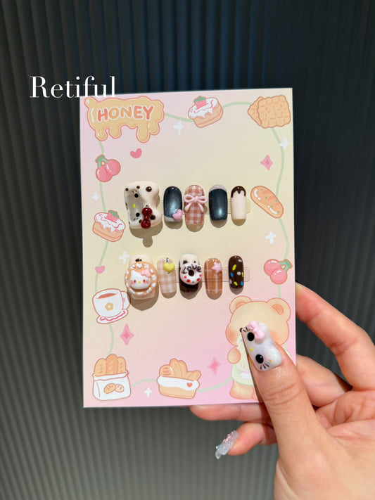 HK0194 Hatty Kitty Collection Press-On Nails