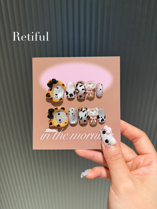 HK0195 Hatty Kitty Collection Press-On Nails