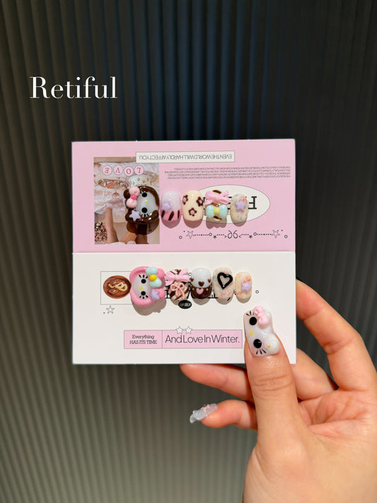 HK0196 Hatty Kitty Collection Press-On Nails