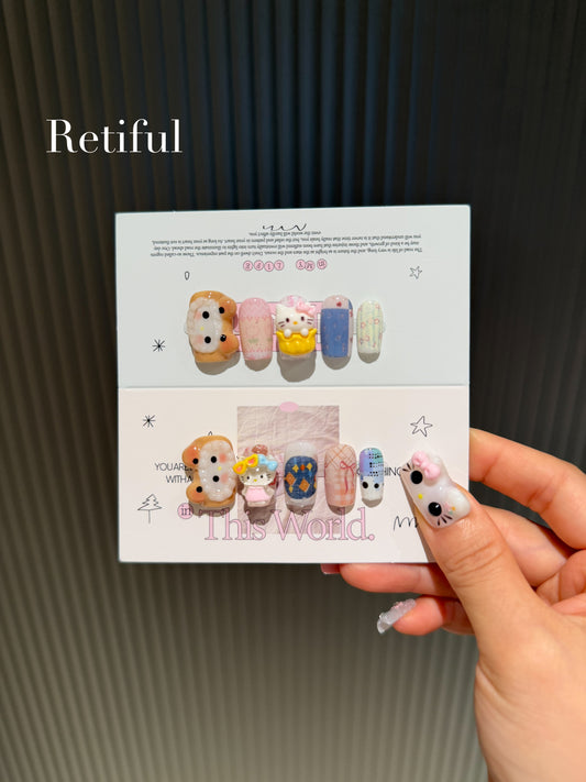 HK0201 Hatty Kitty Collection Press-On Nails