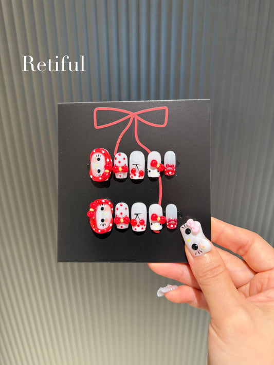 HK205 Hatty Kitty Collection Press-On Nails