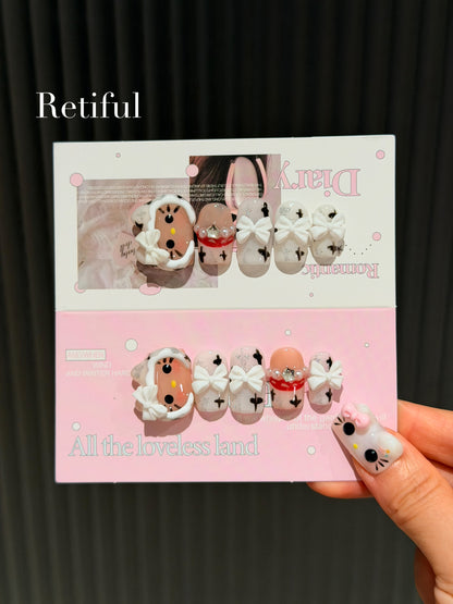 HK0210 Hatty Kitty Collection Press-On Nails