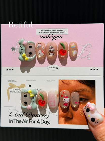 HK0218 Hatty Kitty Collection Press-On Nails