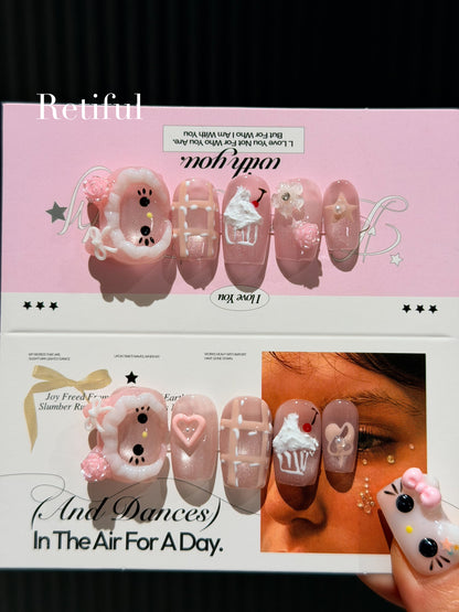 HK0221 Hatty Kitty Collection Press-On Nails