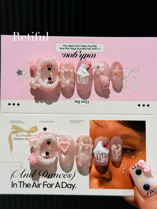 HK0221 Hatty Kitty Collection Press-On Nails