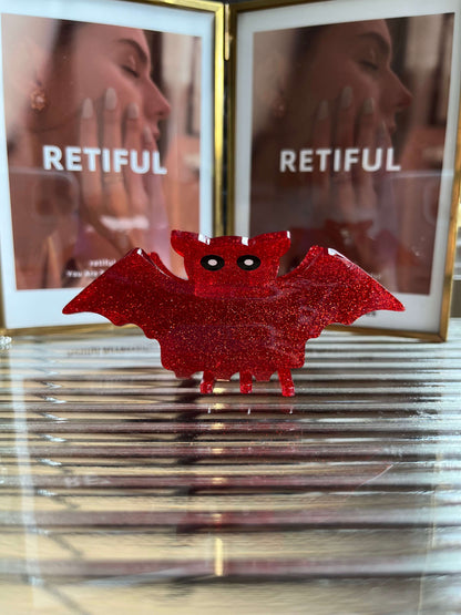 Halloween Glittering Bat Claw (Red)