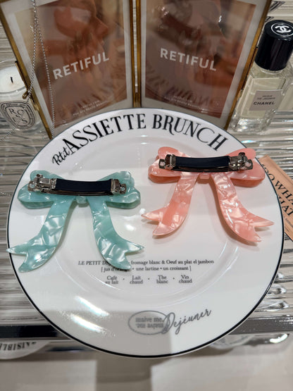 Bow Barrette (Pink)
