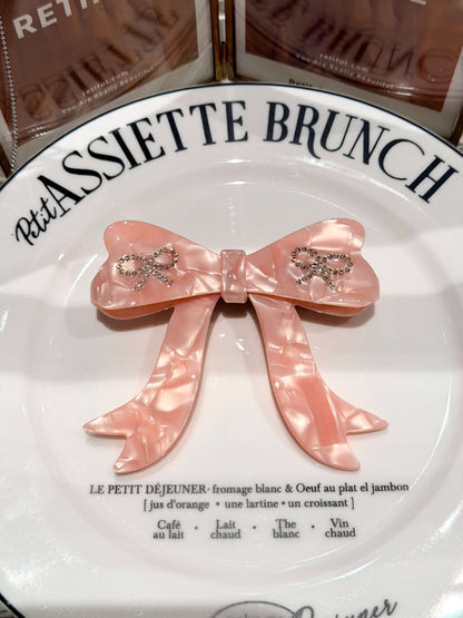 Bow Barrette (Pink)