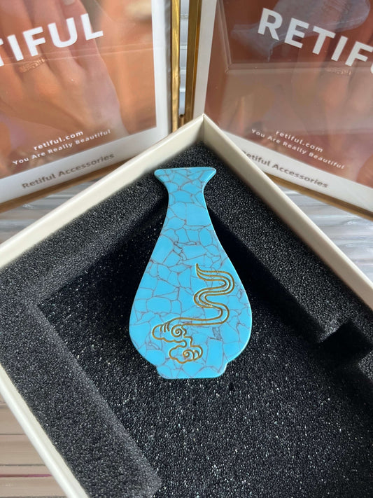 Porcelain Vase Clip (Blue)