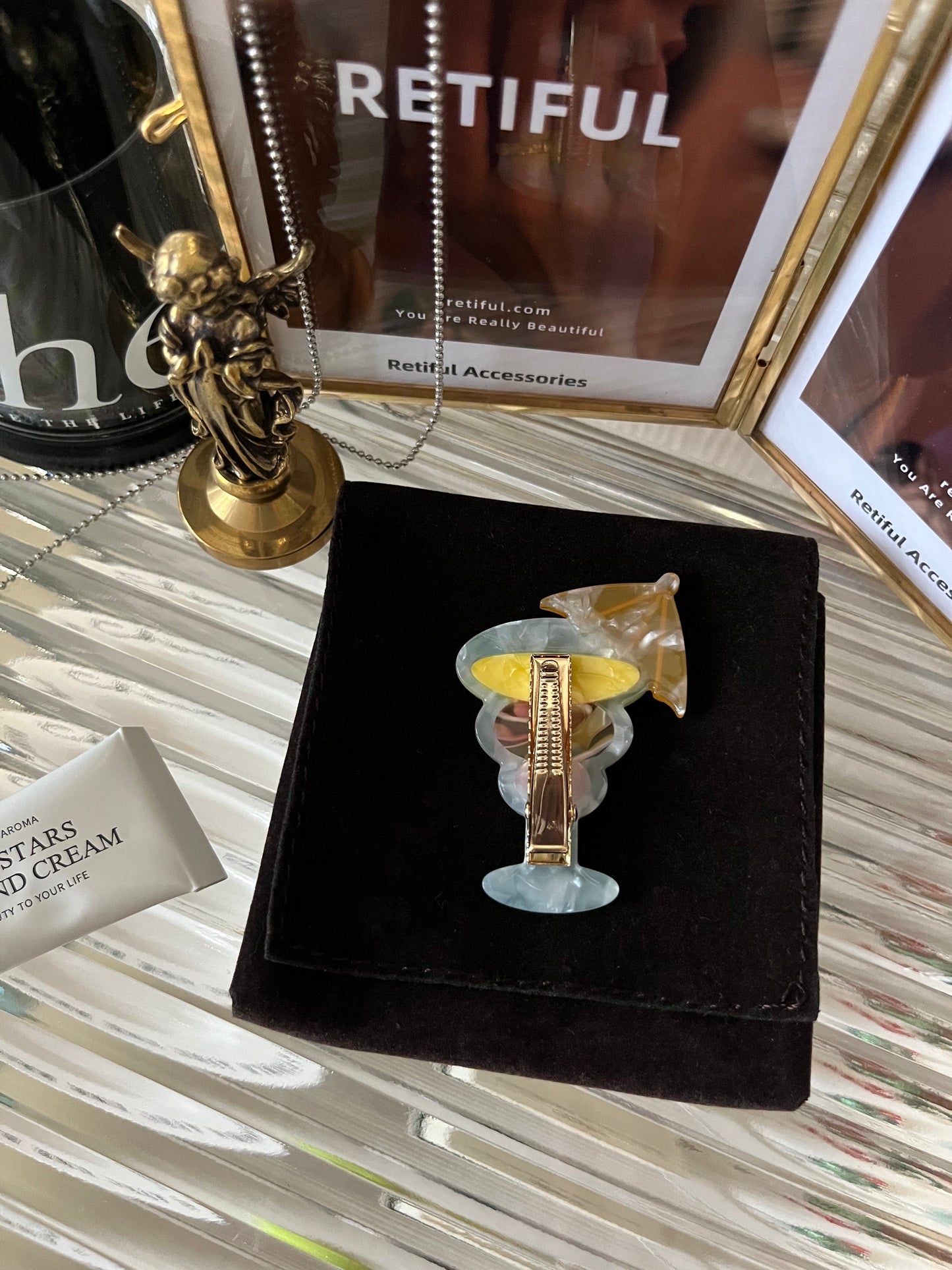 Margarita Cocktail Hair Clip (Tequila Sunrise)