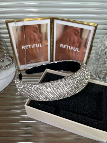 Luxury Diamond Headband (White)