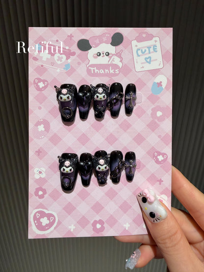 KU0010 KUKU Short Medium Press-On Nails