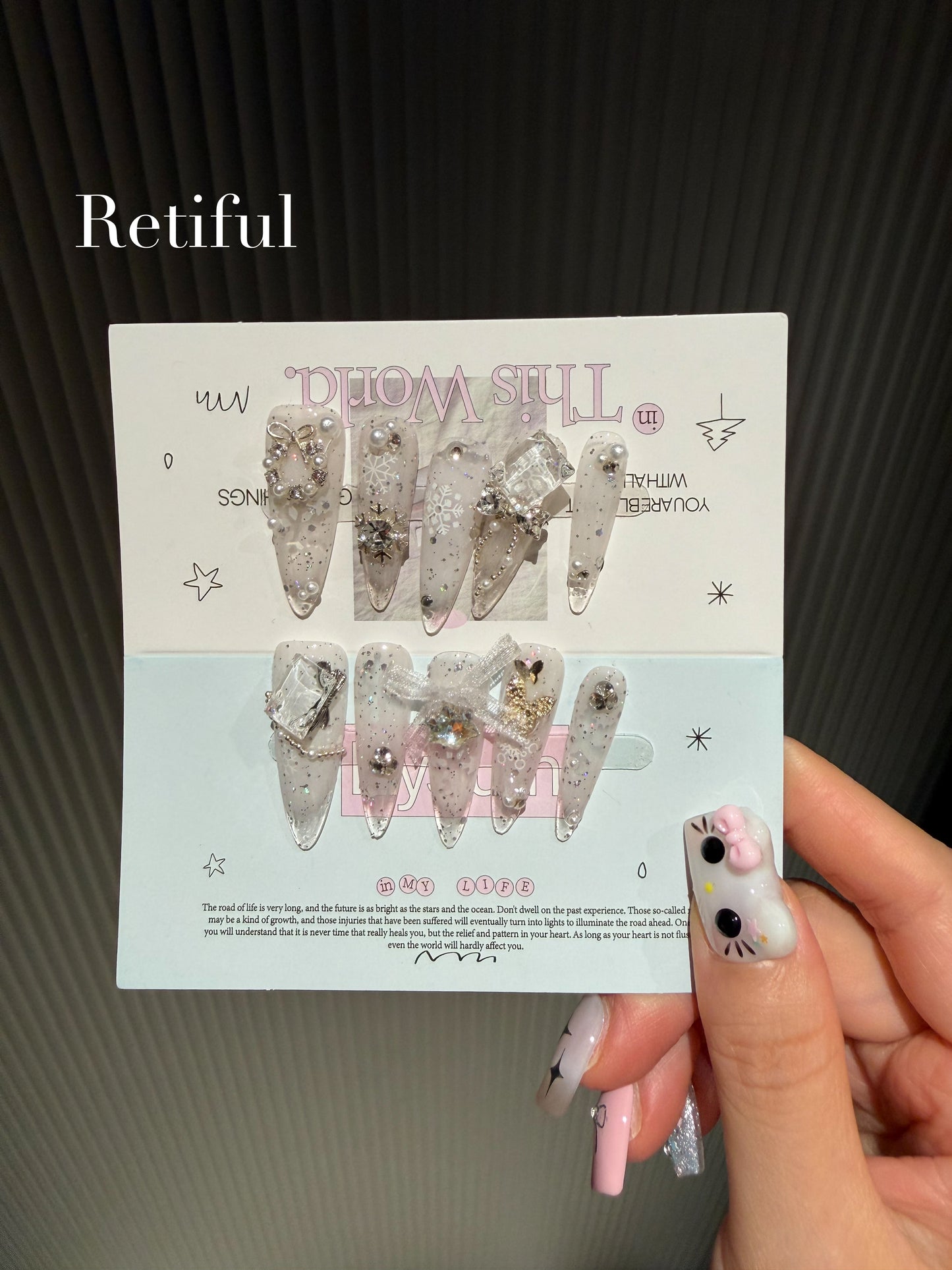 L0003 Snowflake Winter Christmas Press-On Nails