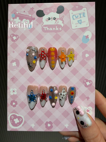 M0024 Short Medium Press-On Nails