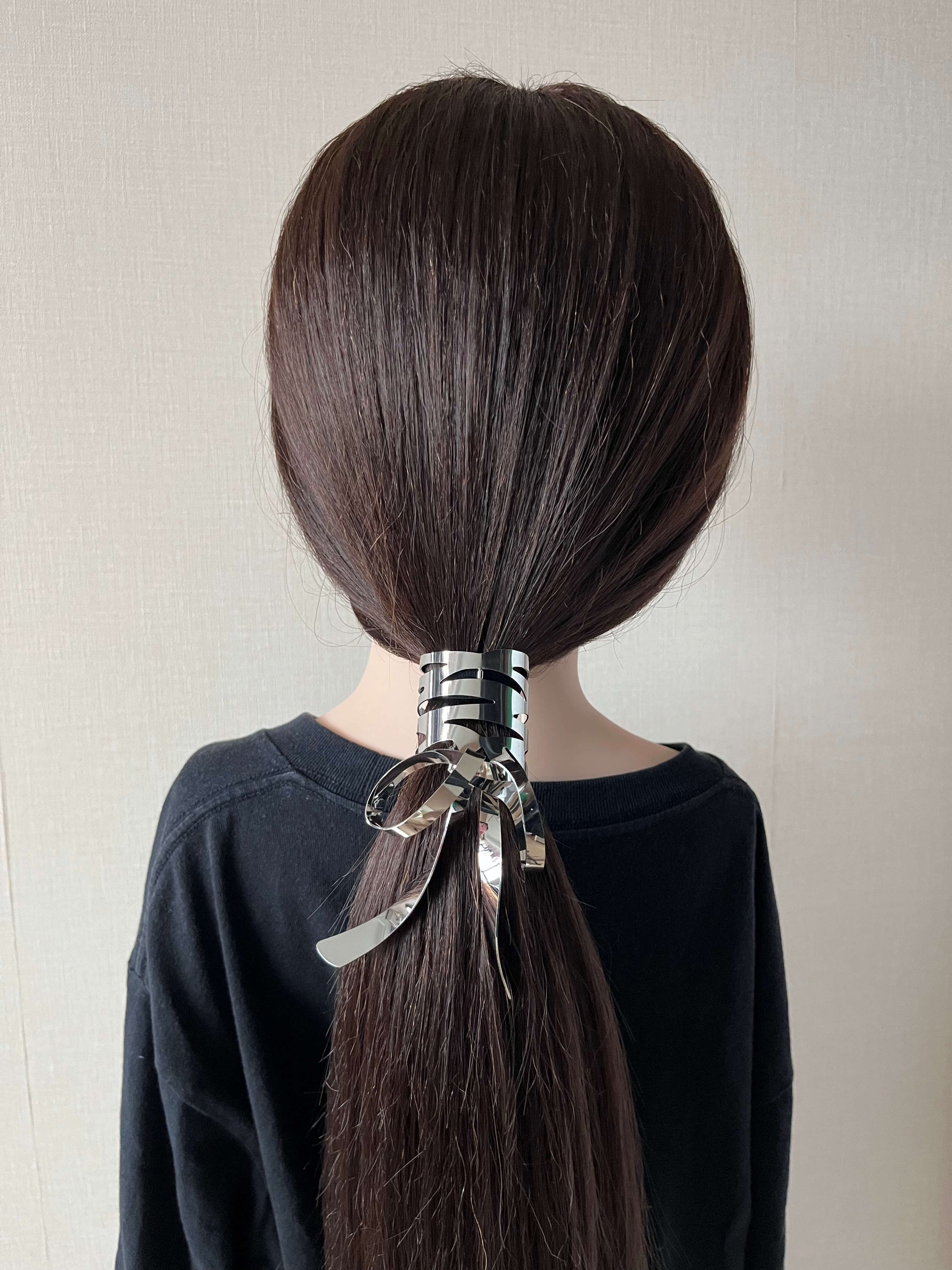 Metal Ribbon Bow Hair Clip