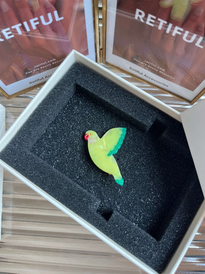 Yellow Parrot Bird Hair Clip