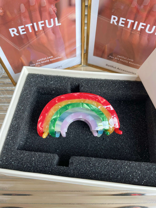 Rainbow Hair Claw Clip