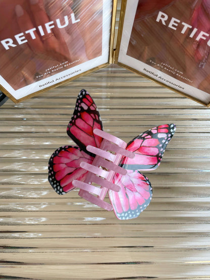 Real Butterfly Hair Claw (Pink)